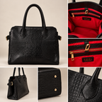 THE GOAT BAG CROCOBLACK